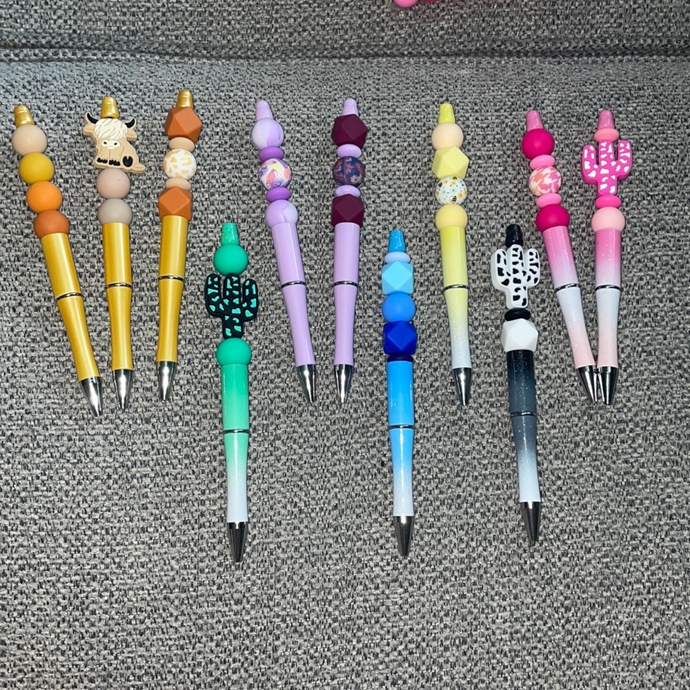 Silicone bead pens